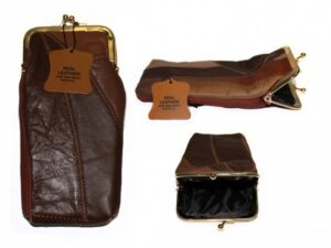 4671 SOFT GLASSES PURSE BROWN PATCHWORK