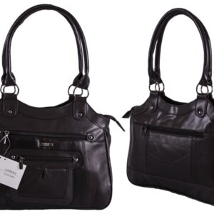 1943 BROWN LRG TOP ZIP S.NAPPA BAG WTH BCK & 2 FRNT ZIPS