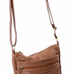 1987 TAN MULTI ZIP S.NAPPA ACROSS-THE-BODY BAG