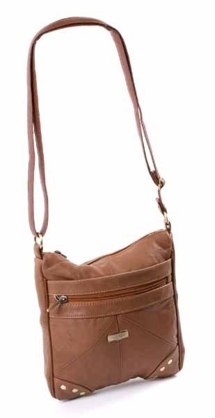 1987 TAN MULTI ZIP S.NAPPA ACROSS-THE-BODY BAG