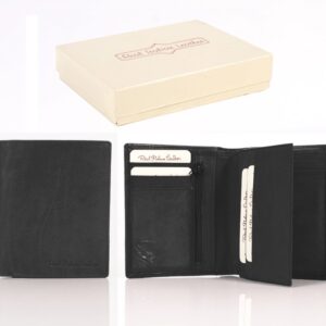 21 ITALIAN LEATHER WALLET BLACK