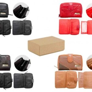 4622 PATCHWORK ZIP RND PURSE WALLET WITH SWING SECTION BOX OF 12