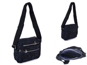 2500 BLK FLORAL LORENZ SHOULDER BAG