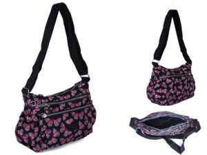 2502 BURG BUTTERFLY LORENZ SHOULDER BAG WITH 4 ZIPS