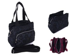 2503 BLK FLOWERS LORENZ SHOULDER BAG