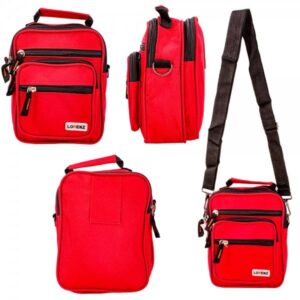 2571 RED RND X-BODY SHOULDER BAG WITH DETACHABLE STRAP