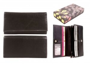 CD-21 SOFT BLACK LEATHER PURSE - T154