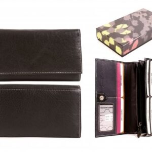 CD-21 SOFT BLACK LEATHER PURSE - T154