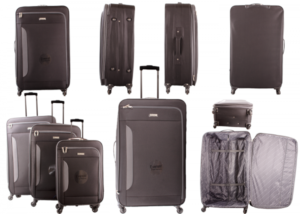 EV-439 BLACK (SET OF 3) TRAVEL TROLLEY