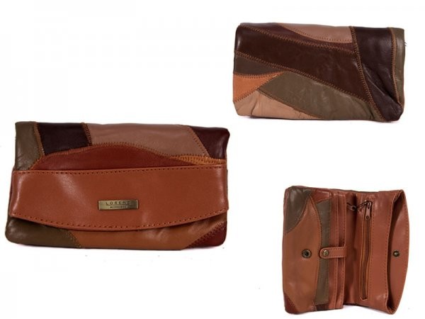 4614 BROWN 100% LEATHER PURSE