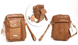 3728 TAN COW HIDE GENTS WRIST PURSE