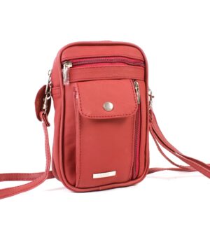 3728 RED COW HIDE GENTS WRIST PURSE