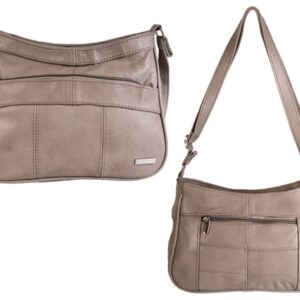 3743 MINK COW HIDE BAG TWIN TOP + 2 ZIPS
