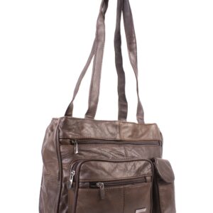 3752 D.BROWN COW HIDE BAG