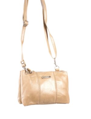 3762 FAWN COW HIDE ZIP BAG