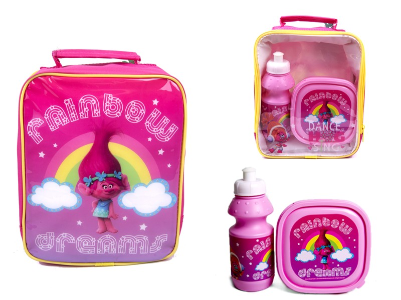 4105V-6572 TROLLS LUNCH BAG WITH BOX AND BOTTLE