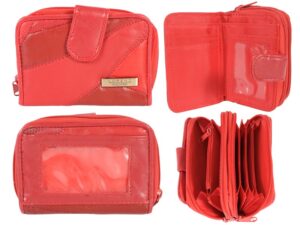 4612 RED PATCHWORK LEATHER PURSE