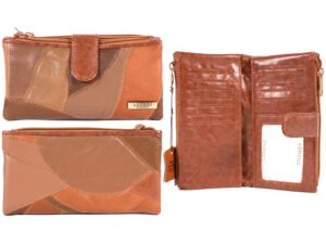 4649 PATCHWORK PURSE TAN