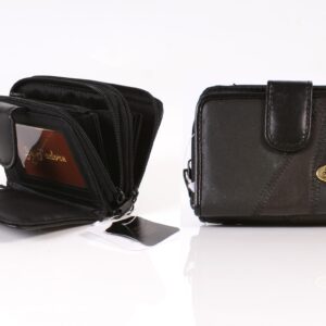 4812 MULTI TWIN ZIP PATCH ROUND PATCH PURSE WITH PASS