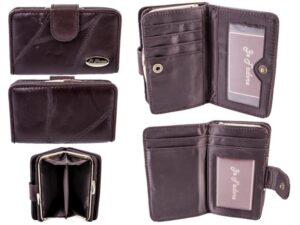 4868 DARK BROWN PATCH 14CM DOUBLE SIDED PURSE