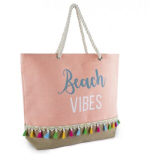 BB1010 CANVAS BAG WITH HELLO SUMMER PINK