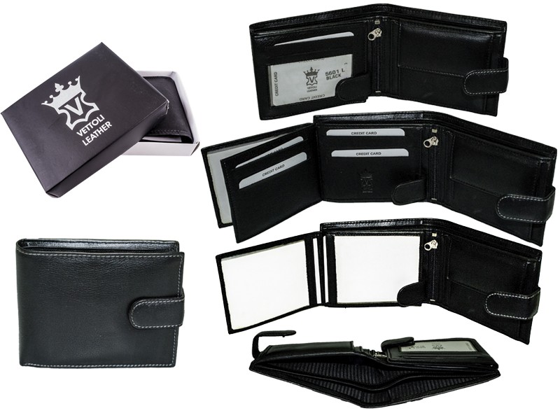 5601-L- BLACK LEATHER WALLET