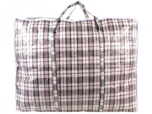 471 BLACK CHECK MEDIUM LAUNDRY BAG