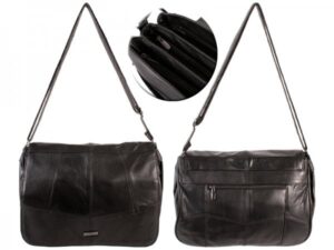 1975 LRGE S.NAPPA BAG WTH FRNT FLAP & MULTI ZIPS