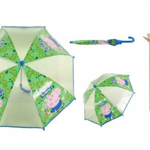 GMR00054AA01PEZZ PEPPA PIG GREEN & NAVY KIDS UMBRELLA BOX OF 12