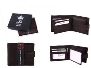 D-1027 BROWN RFID TRIFOLD WALLET