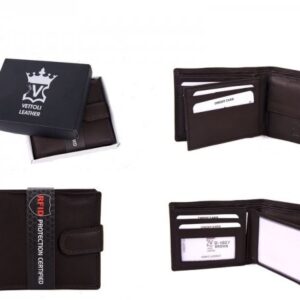 D-1027 BROWN RFID TRIFOLD WALLET