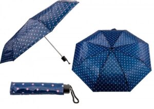 2801 NAVY PINK DOT COMPACT UMBRELLA