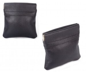 3717 COW HIDE SNAP TOP PURSE BLACK