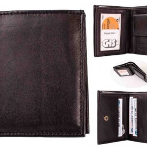 1141 RFID BLACK S. NAPPA PORTRAIT 3 SEC N. CASE COIN PKT WALLET