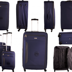 EV-439 NAVY (SET OF 3) TRAVEL TROLLEY