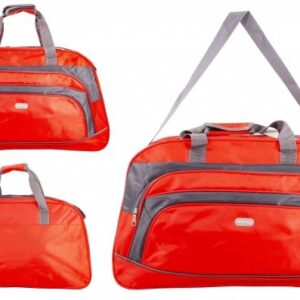 163M RED/GREY MEDIUM HOLDALL UNISEX BAG WITH ADJUSTABLE STRAP