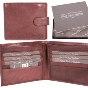 1015 BROWN REAL ITALIAN LEATHER WALLET