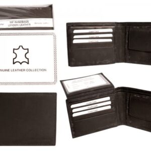 031 RFID BLACK LONDON LEATHER WALLET