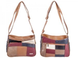 3820 MULTI COW HIDE BAG TWIN TOP ZIP