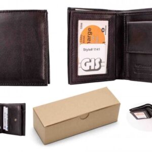 1141 RFID BLACK S. NAPPA PORTRAIT 3 SEC WALLET BOX OF 12