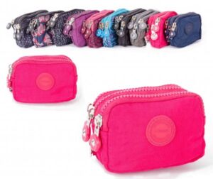 2506 PINK SMALL TRIPLE ZIP ROUND PURSE WITH DETACHABLE STRAP £1.75
