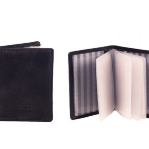 1054 BLACK RFID - SOFT COW NAPPA 10 LEAF CREDIT CARD