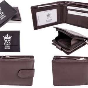 D-7019 BROWN LEATHER WALLET