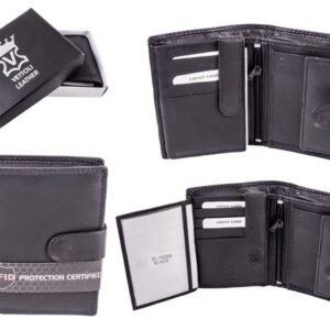 D-7020 BLACK LEATHER WALLET