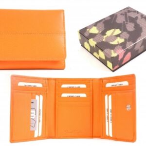 EN-64 ORANGE LEATHER PURSE - T156