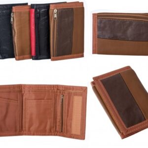 1893 BROWN MULTI S.NAPPA TRI FOLD WALLET ZIP
