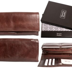 3006 BROWN GENIUNE LEATHER PURSE