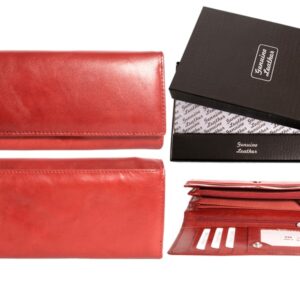 3006 RED GENIUNE LEATHER PURSE