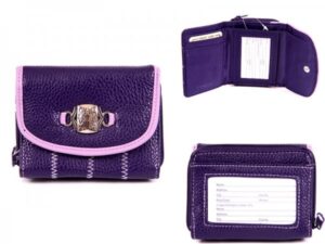 7564 PURPLE GRND PU ZIP RND PRSE WTH FLP. PPKT . PLAQ