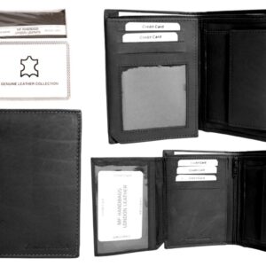 029 BLACK LONDON LEATHER WALLET